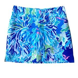 Lilly Pulitzer Marigold Skirt in Blue White Pink w/Built in Shorts / Size 00 XS